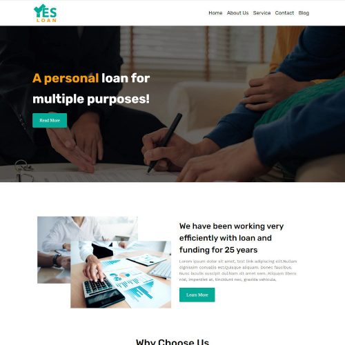 Yes Loan - Loan and Credit Card Agency WordPress Theme