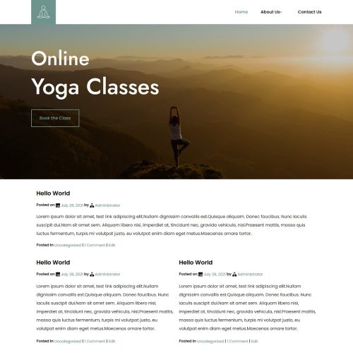 Yoga & Fitness Trainer Blogger Template