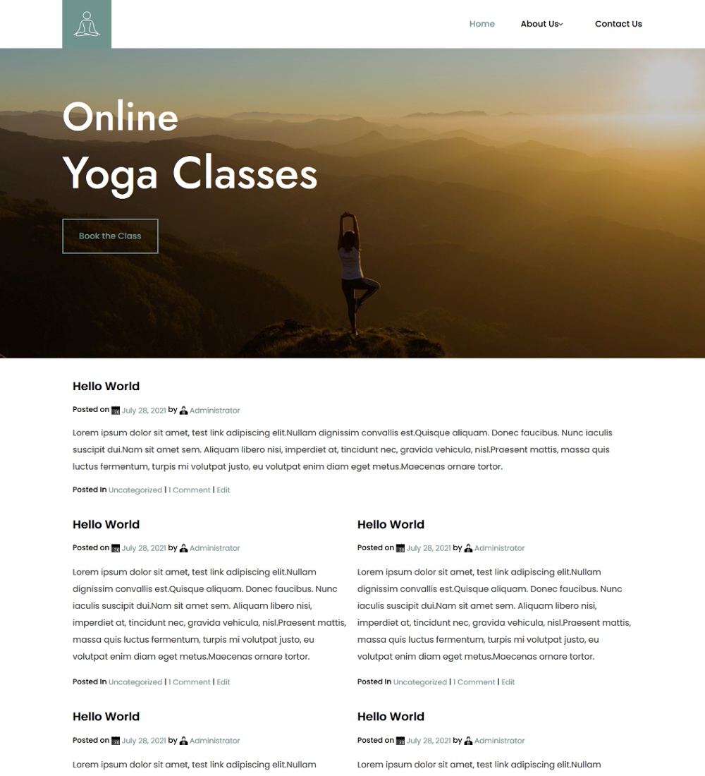 Yoga & Fitness Trainer Blogger Template