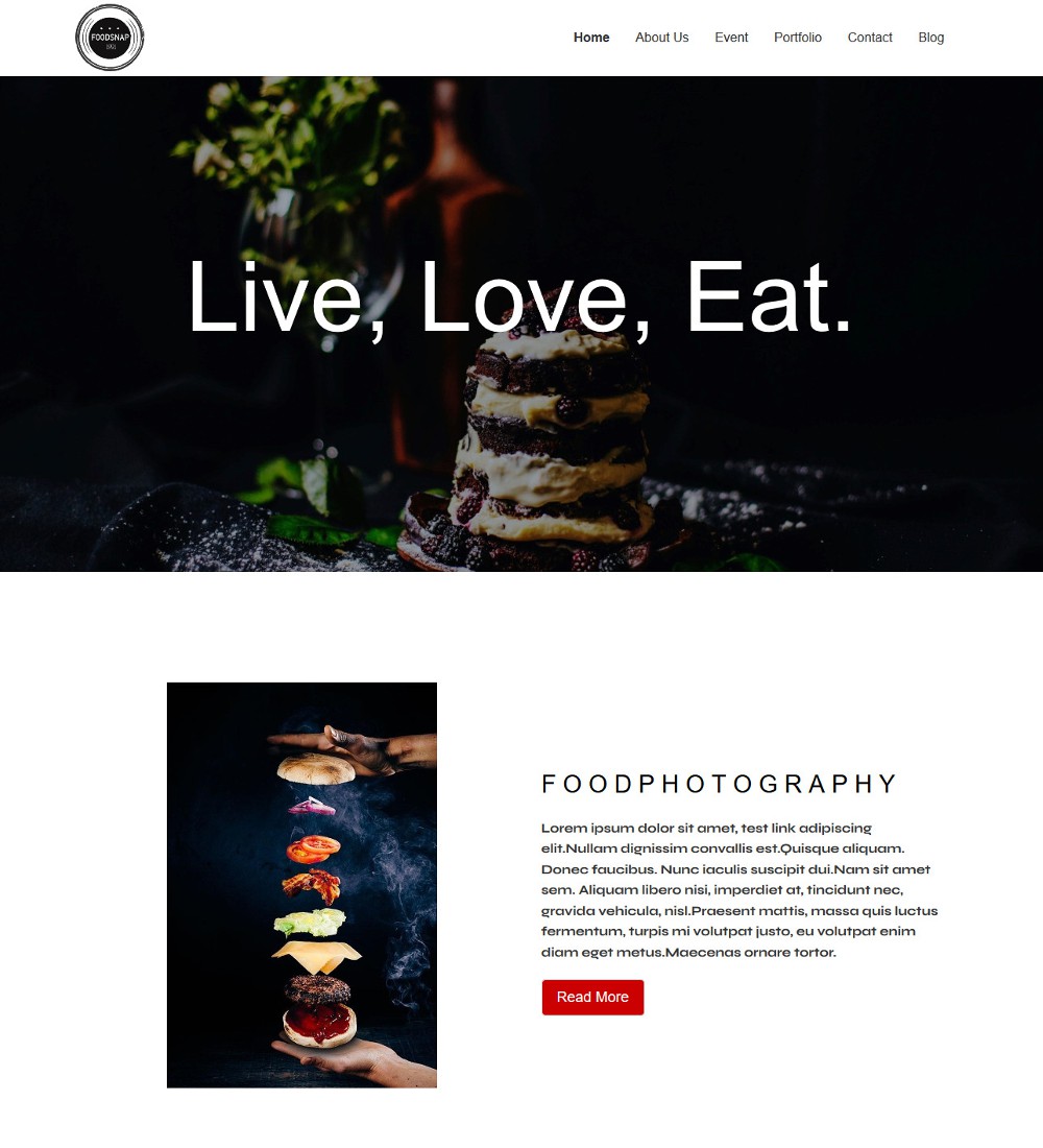 foodsnap food photography studio drupal theme