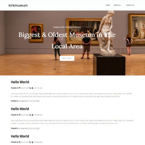 kirkmuseum - Museum Art Gallery Exhibition Blogger Template