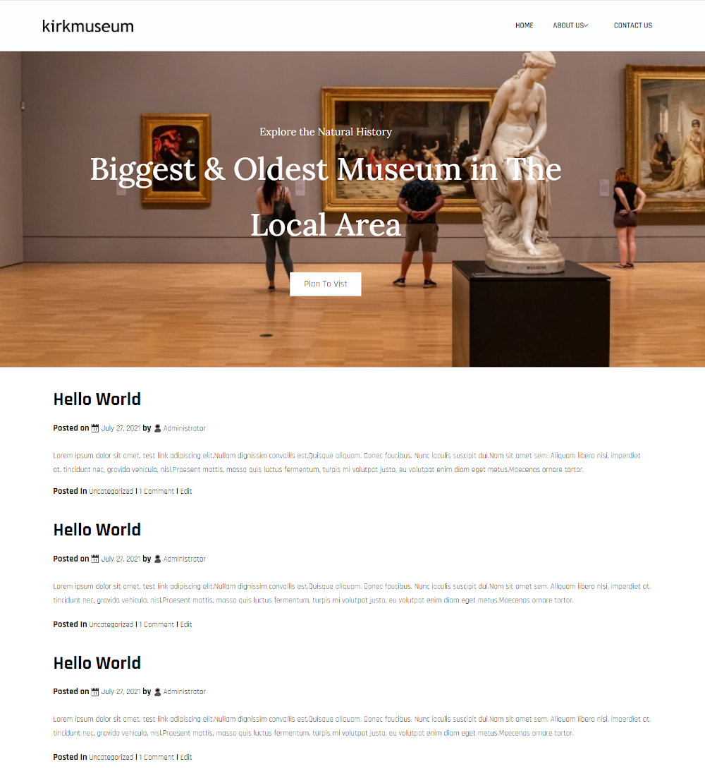 kirkmuseum - Museum Art Gallery Exhibition Blogger Template