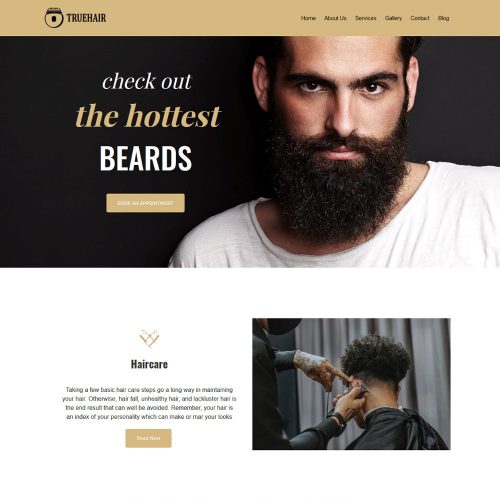 truehair barber shop drupal theme