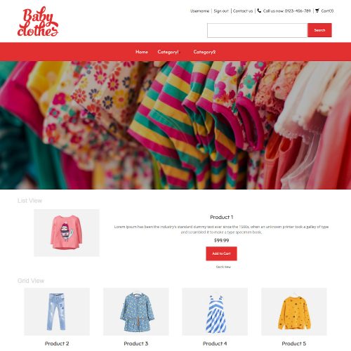 Baby Clothes - Kids Clothes Online Store PrestaShop Theme