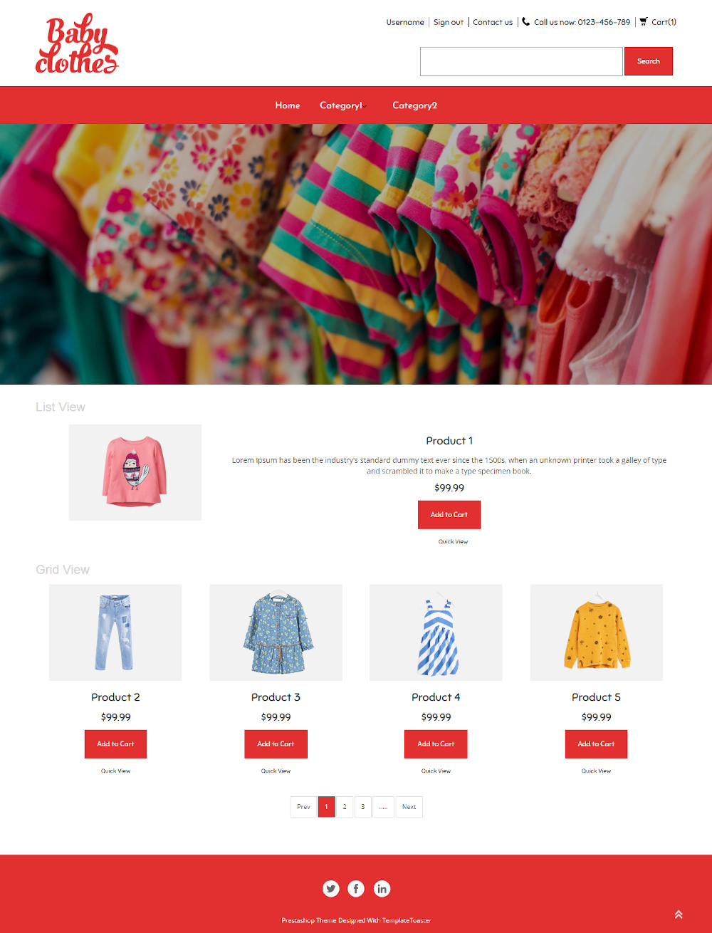 Baby Clothes - Kids Clothes Online Store PrestaShop Theme