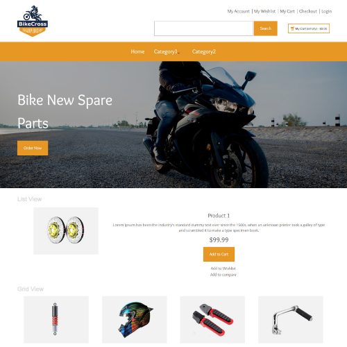 Bike Cross - Bike Accessories Store Magento Theme