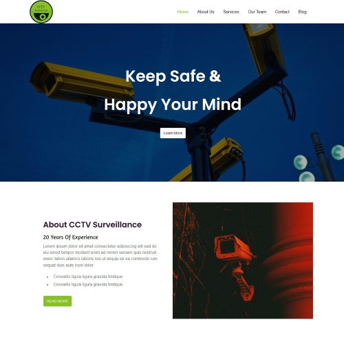 CCTV Camera & Security Services Joomla Template