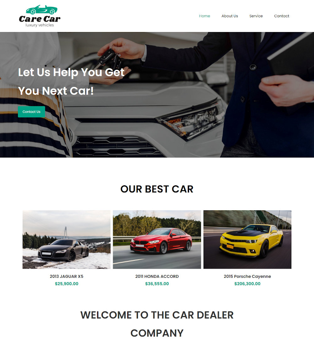 Care Car Dealer Template