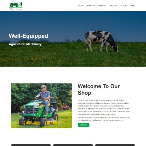 Equifarm - Agriculture Equipment Joomla Template