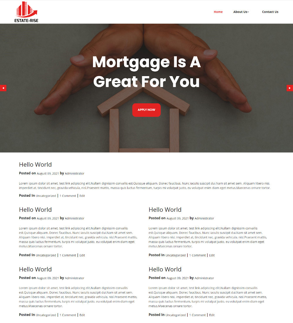 Estaterise - Real Estate Mortgage Blogger Template