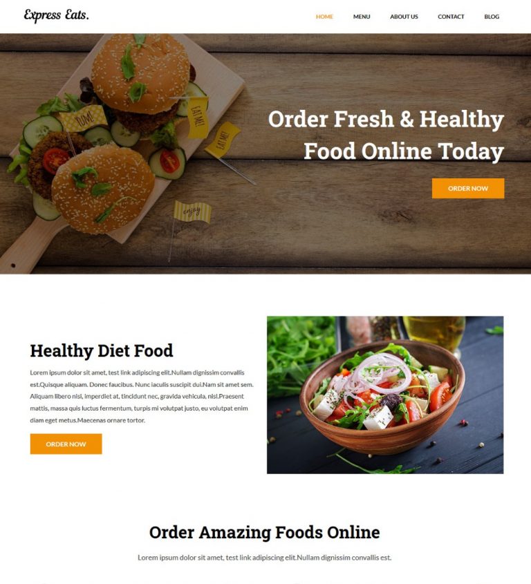 Express Eats Online Food Restaurant Cafe Joomla Template Templatetoaster