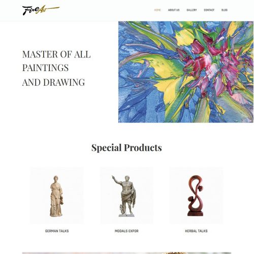 Fine Art Gallery Sculptor & Design Joomla Template