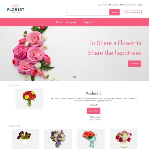 Florist - Online Flower Shop Magento Theme