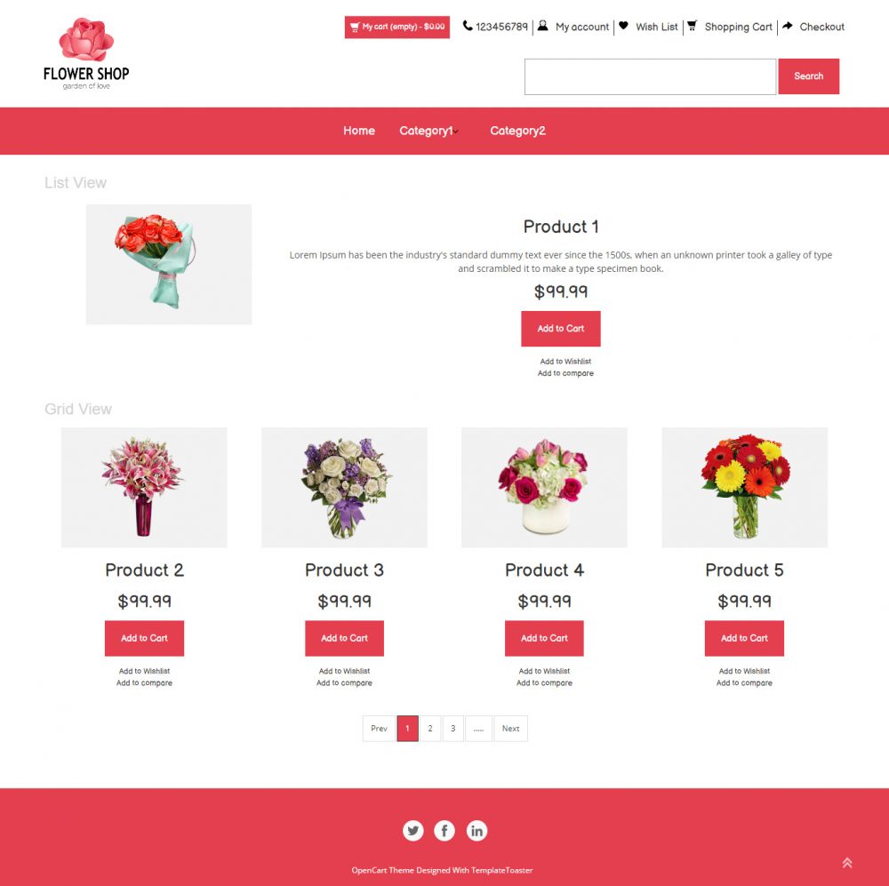Flower Shop OpenCart Theme