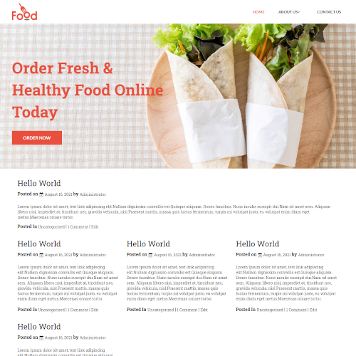 Food and Restaurant Blogger Templates