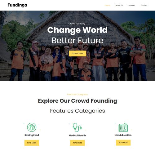 Fundingo Crowdfunding Charity Template