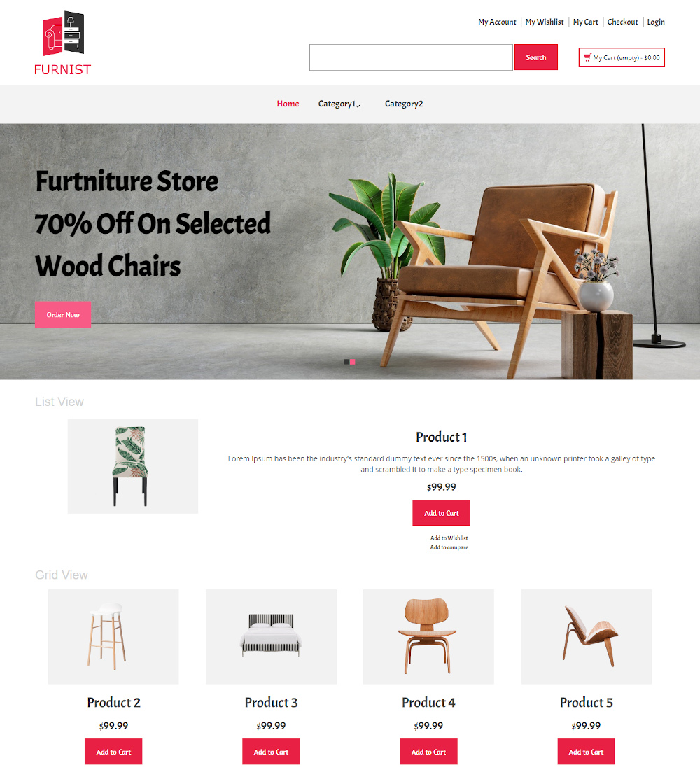 Furnist - Online Furniture Store Magento Theme