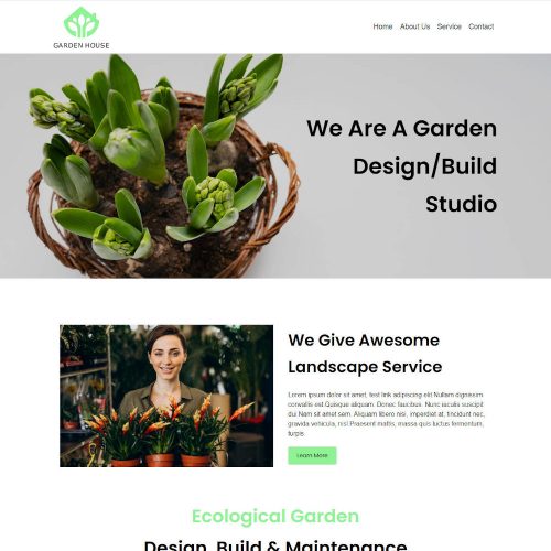 Garden House Garden Care Template