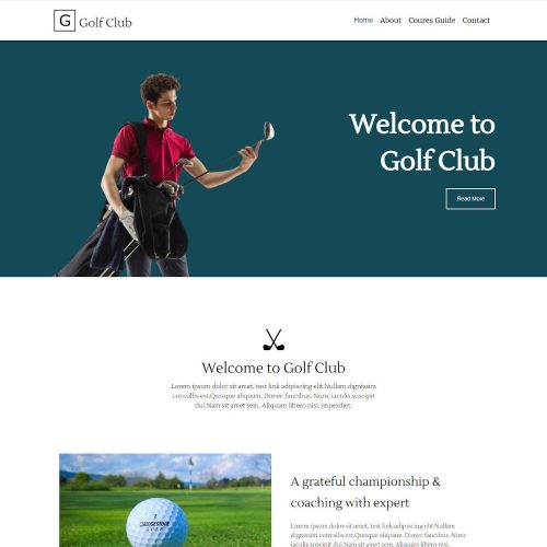 Golfcout Golf Club Template