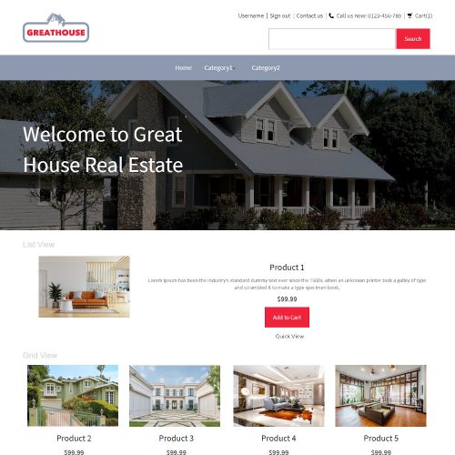 Great House - Real Estate Company PrestaShop Theme