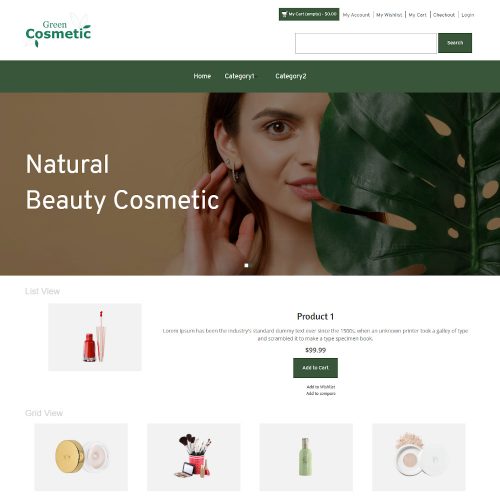 Green Cosmetic - Beauty Cosmetic Magento Theme