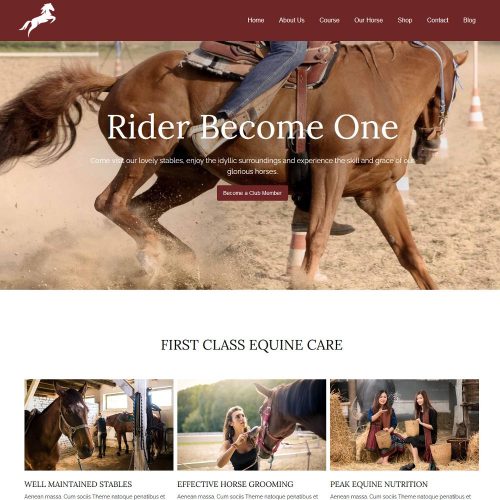 Horse Riding & Stables Club Joomla Template