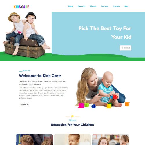 Kids Care - Day Care & Kindergarten Joomla Template