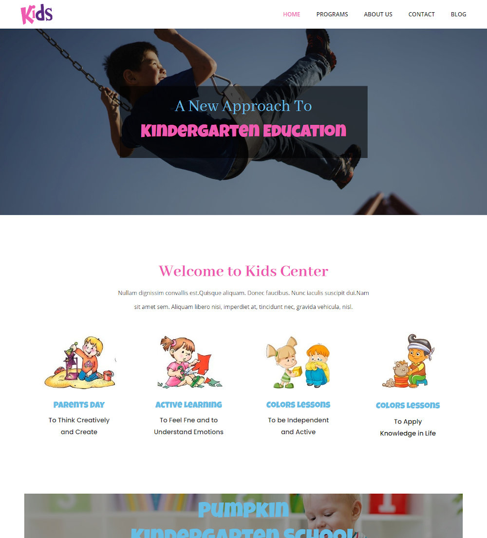 Kids - Kindergarten & Pre-School Joomla Template