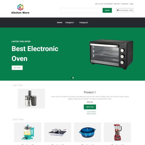 Kitchen Ware - Online Kitchen Appliances Store Magento Theme