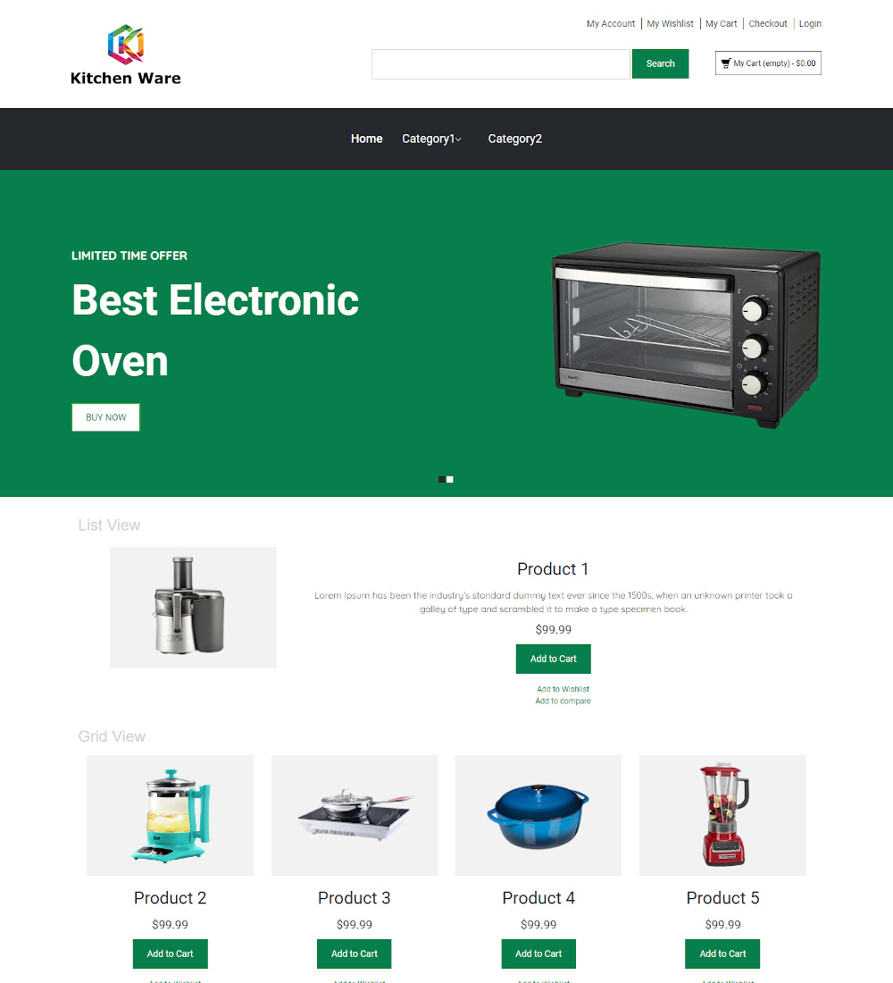 Kitchen Ware - Online Kitchen Appliances Store Magento Theme