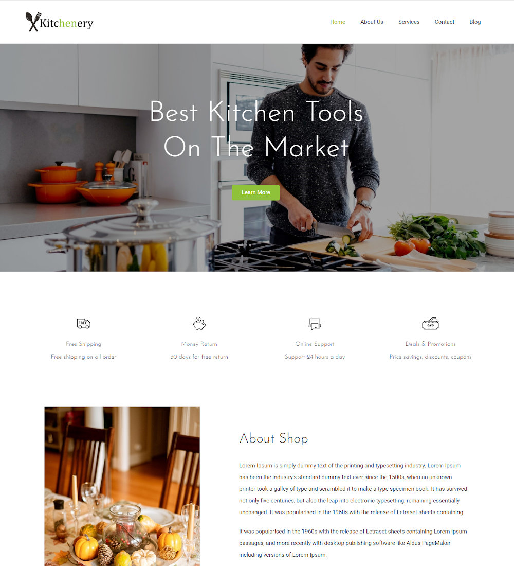 Kitchenery - Kitchen Appliances Joomla Template