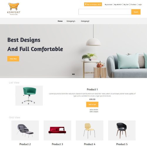 Komfort - Furniture Store Magento Theme