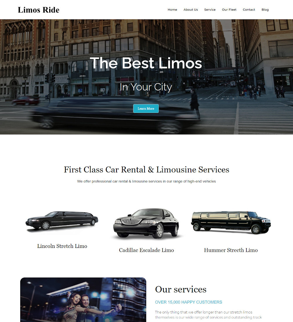 Limos Ride - Limousine and Car Rent Joomla Template