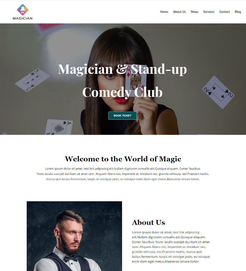 Magician - Magician Artist & Performer Joomla Template