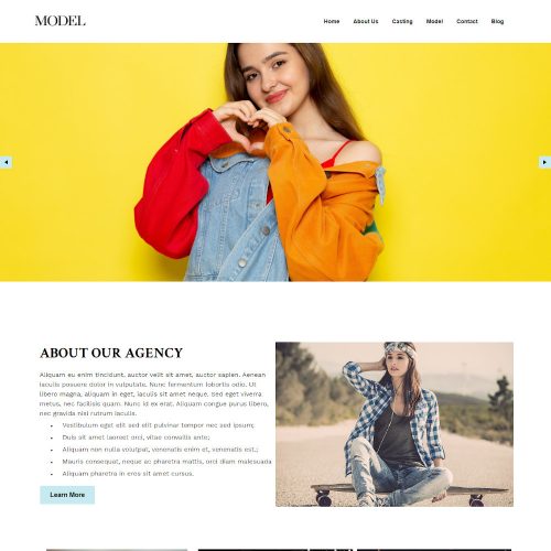 Model - Fashion Model Agency Joomla Template