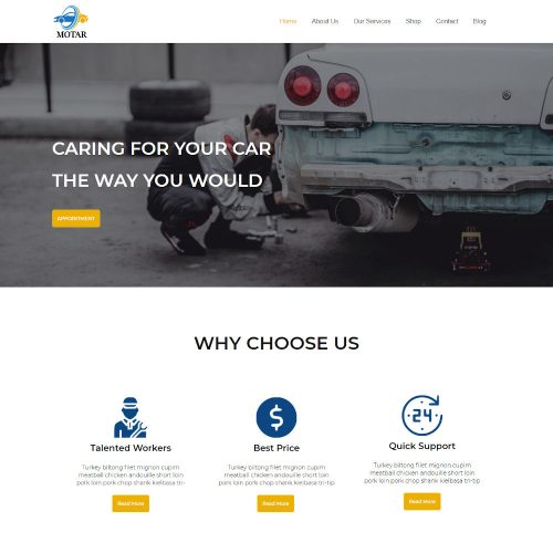 Motor - Auto Service and Car Repair Joomla Template