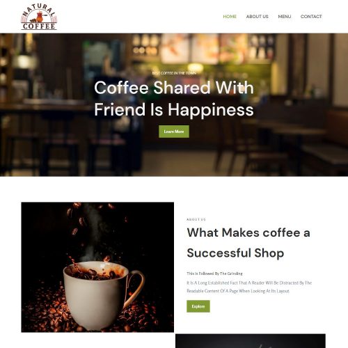 Natural Coffee Coffee Shop Template