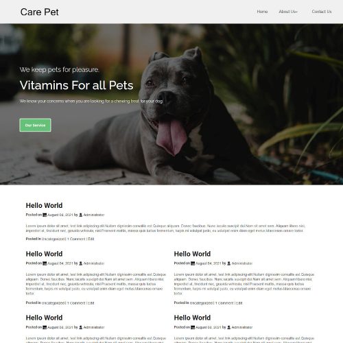 Pet Care Clinic Blogger Template