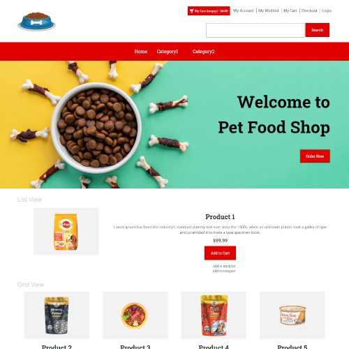 Pet Food Online Store Magento Theme