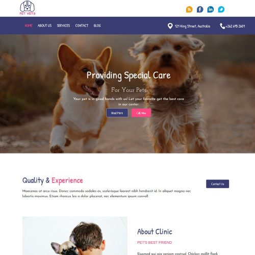 Pet Vets - Pet Clinic Joomla Template