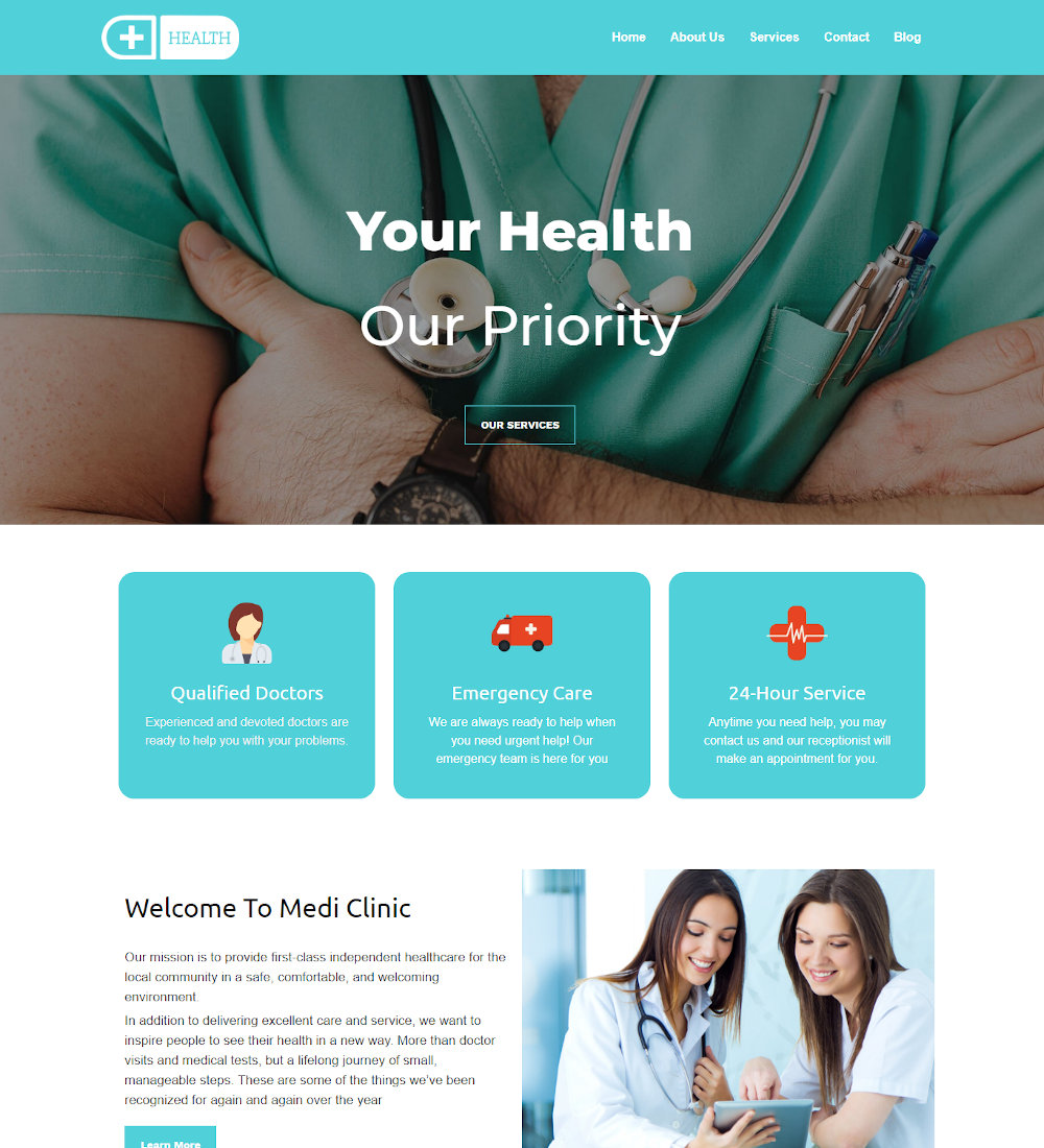 Plus Health - Online Medical Consultation Joomla Template