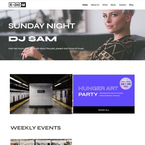 RadioM - Radio Station Joomla Template