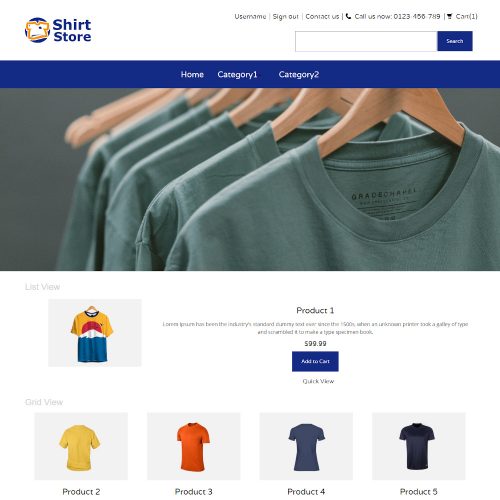 Shirt Store - Online T-shirt Store PrestaShop Theme
