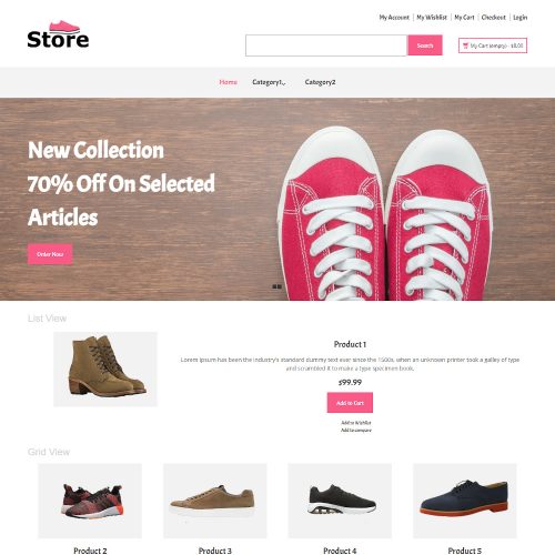Shoes Online Store Magento Theme