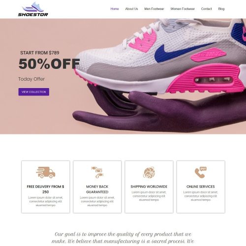 Shoestor - Shoes & Footwear Store Joomla Template