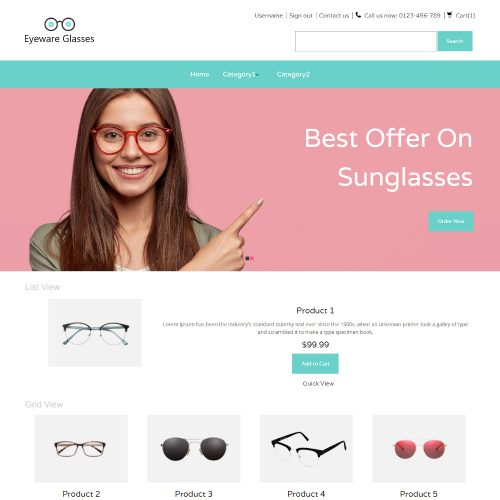 The Eyesware Glasses - Online Sunglasses Store PrestaShop Theme