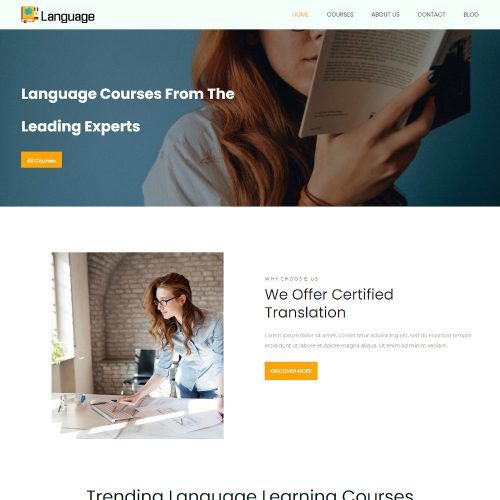 The Language School Joomla Template