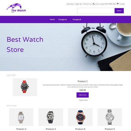 The Watch Store PrestaShop Theme