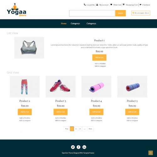 The Yoga Online Store OpenCart Theme