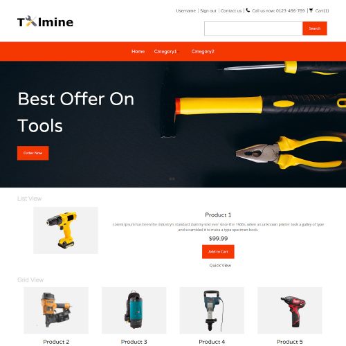 Toolmine - Online Tools Store PrestaShop Theme